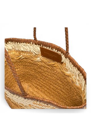 Borsa Gianni Chiarini in paglia intrecciata naturale giallo. GIANNI CHIARINI | 11312-NATURALE